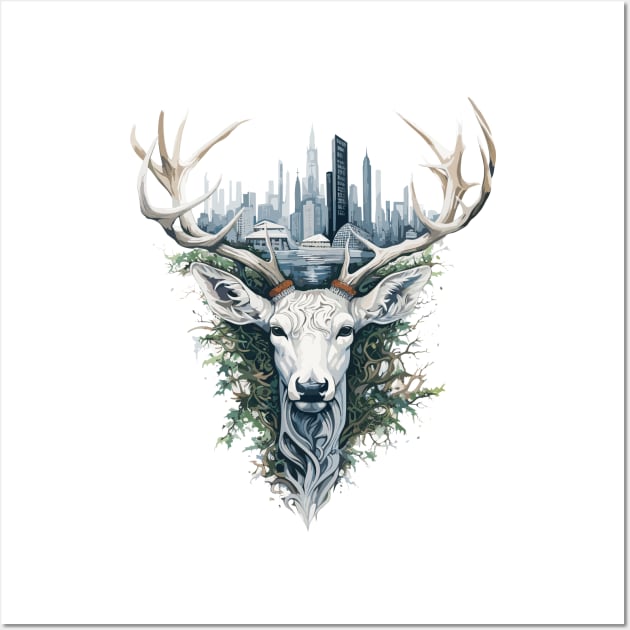 Stag Deer Animal Beauty Nature Wildlife Discovery Wall Art by Cubebox